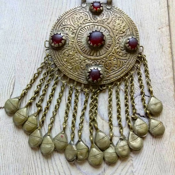 Vintage Boho Afghan pendant! Beautiful quality Turkmen silver or Alpaca silver - Picture 4 of 8